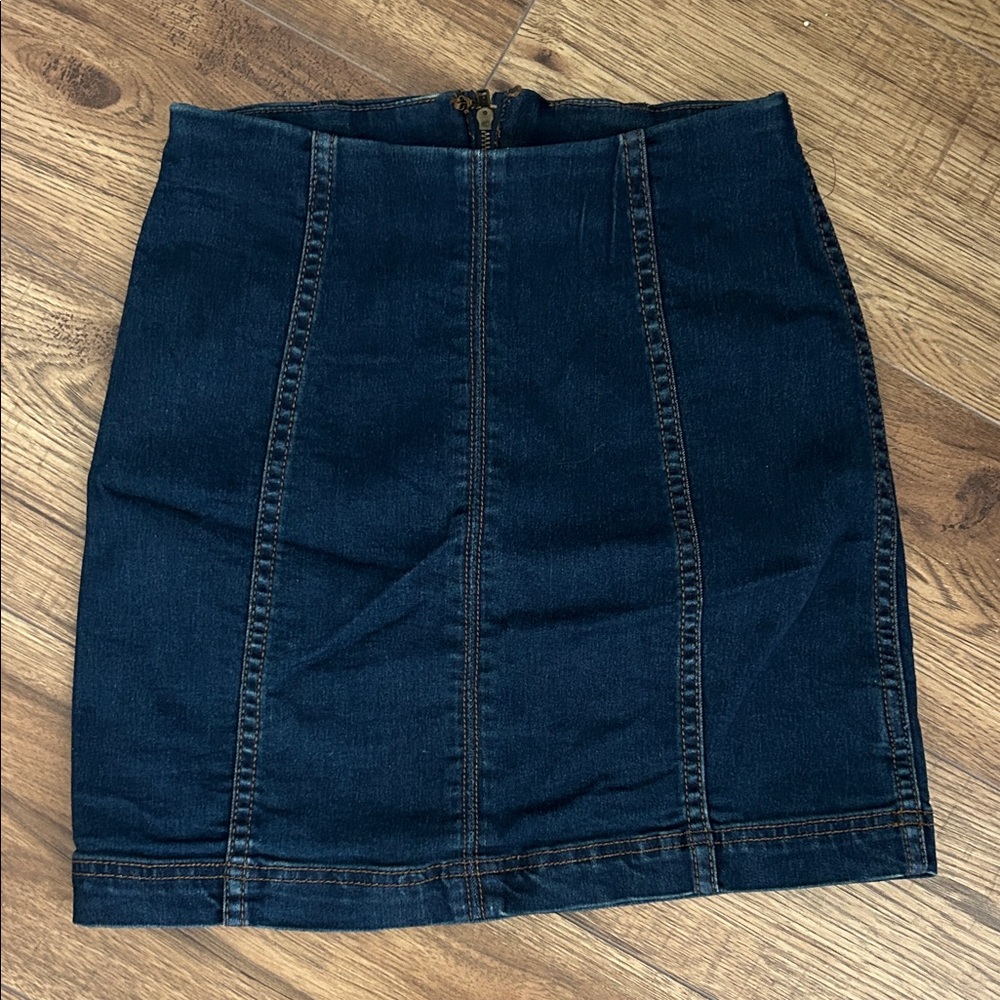 Free People Denim Pencil Skirt